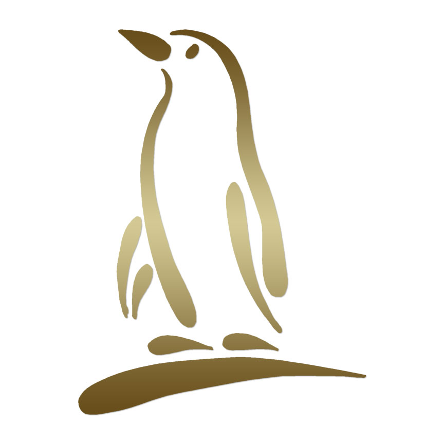 Penguin Drawing - Vinyl Decal Sticker - Multiple Color & Sizes